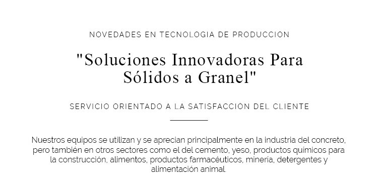 Soluciones Innovadoras Para Sólidos a Granel